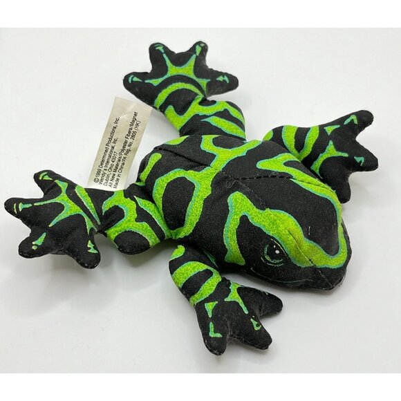 Dart Frog Refrigerator Magnet Vintage Plush Stuffed Animal Wendys Toy Green - Picture 4 of 6